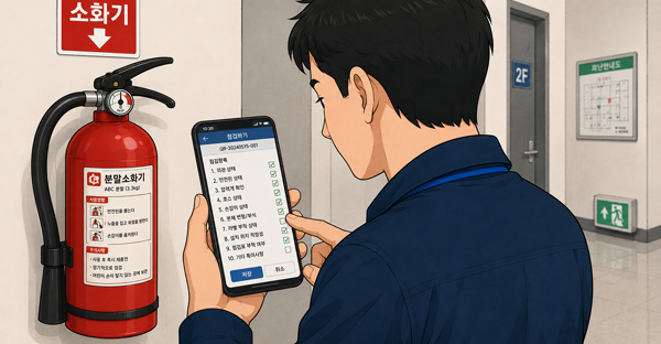 스마트폰으로 점검항목 체크